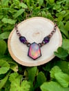 Aurora Opal and Amethyst Necklace 