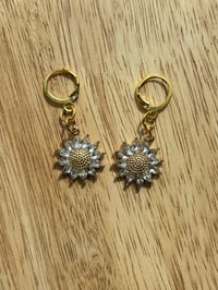 Rhinestone Sunflower Earrings 