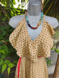 Image 12 of Bianca Frill maxi dress Red Brown