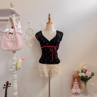 Image 2 of  cherry milkmaid top