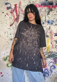 Image 3 of “FUNGI” BLEACH PAINTED T-SHIRT XL