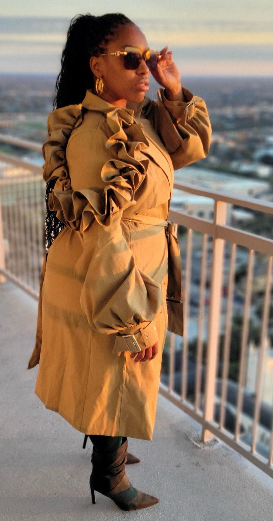 Image of Stephy G  Statement Ruffle Coat