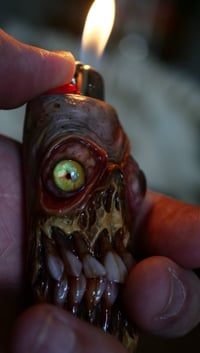 Image 21 of Monstrous Glow Bic Lighter Sleeve OOAK