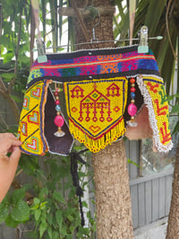 Image 1 of Tribal Boho belt three patches with hearts so cute