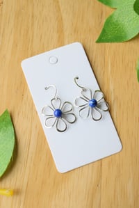 Image 3 of Silver Flower Earrings (3 pairs available)