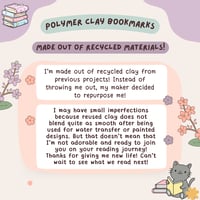Image 2 of Cozy Plants and Bookish Themed Clay Bookmarks