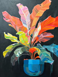 Image 4 of Dark Bloom - 26x30" Acrylic On Canvas