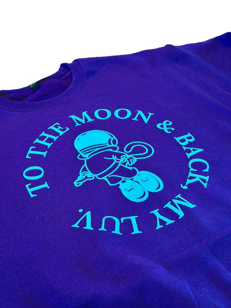 Image of To the Moon & Back, My Luv Purple CrewNeck.