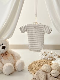 Image 1 of Newborn bodysuit for photo shoots | Robbie| stripes | short sleeve