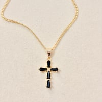 Image 1 of Black Cross Necklace