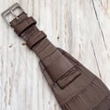 20mm Alligator Bund Strap - Brown