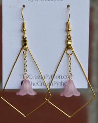 Image 1 of IN BLOOM pastel pink earrings