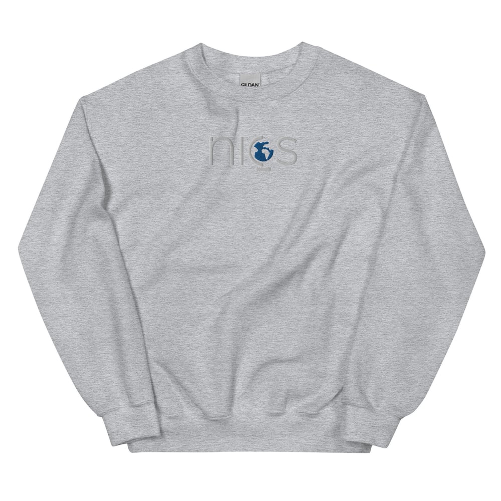 NICS - Logo with Globe - Crewneck - Grey or Black