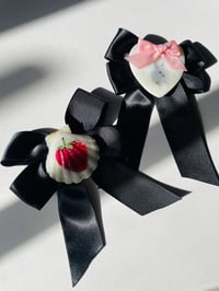 Black Bow Harclips <3