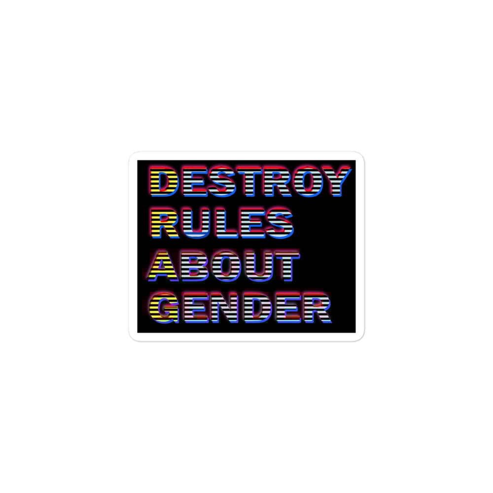 Image of Destroy Rules About Gender Sticker