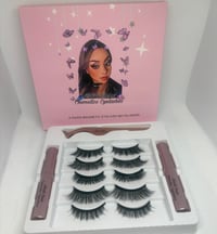 Image 1 of 5pairs magnetic eyelash and glue applicator