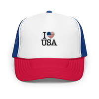 I love USA Embroidered Foam Trucker Hat 