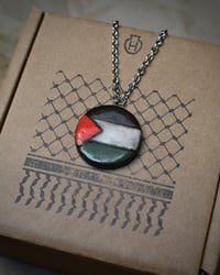 Image 1 of Palestinian Flag Necklace