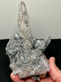 Image 9 of Inner Mongolian Quartz Cluster With Stibnite #2491