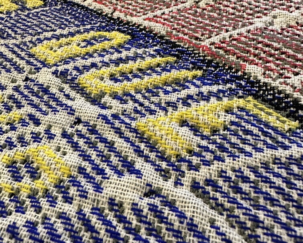 Image of Vintage Camp Nou Football Stadium Large Embroidered Tapestry 