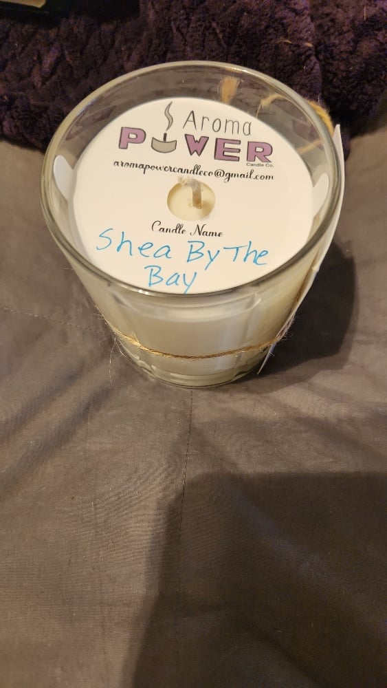 Image of Shea by the Bay Candle in Reusable Whiskey Rocks Glass