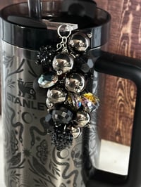 Image 1 of Black Gothic Glam Tumbler Straw Bauble