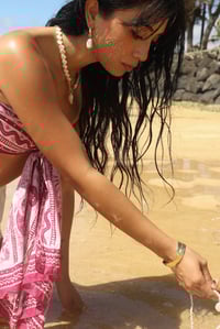 Image 2 of Chunky baroque hoop earrings 