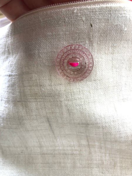 Image of eloise pink vintage button bag