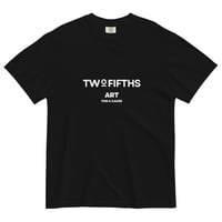 Image 1 of Unisex garment-dyed heavyweight t-shirt copy | two5ths logo - dark colors
