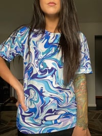 Blue Swirl Tie Dye Unisex T-shirt