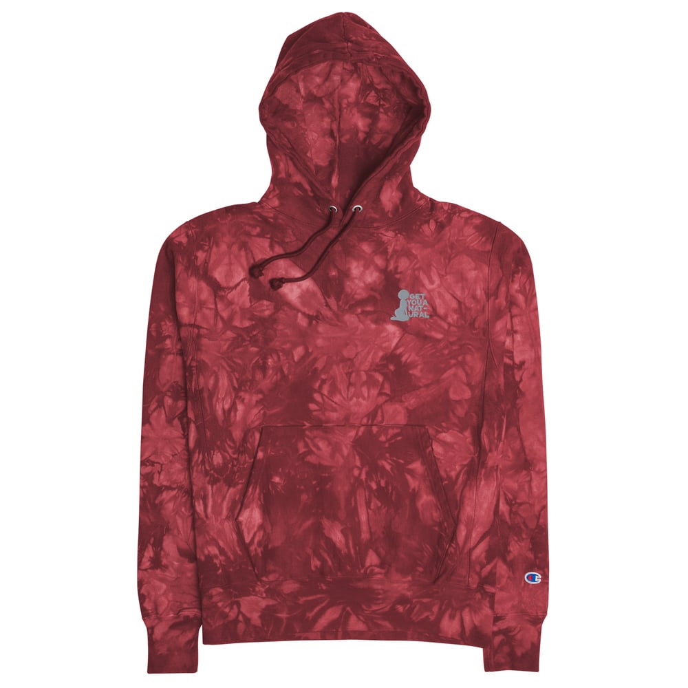 Image of Unisex Champion tie-dye hoodie