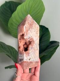 Image 1 of BUBBLY SUGAR PINK AMETHYST TOWER WITH RUTILE -BRAZIL- #10