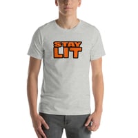 Image 3 of STAY LIT ORANGE EXTRA Short-Sleeve Unisex T-Shirt