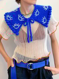 Image 2 of Dark Blue Evil Eye Bubble Collar