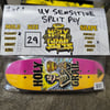 UV Sensitive Color Shift Split ply Real Wear Graphic 29mm Egg (Peasant Mold)