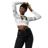 Image 3 of beYOUtiful Melt Recycled Long-Sleeve Crop Top