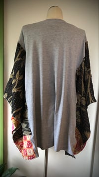 Image 5 of Upcycled “Beatles” vintage kantha quilt poncho