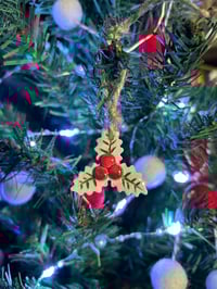 Image 1 of Holly decorations set of 2
