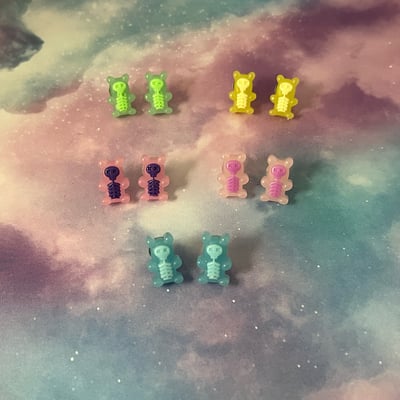 Image of Skeleton Gummy Bear Studs