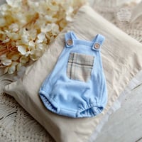 Image 1 of Harvey newborn romper - blue