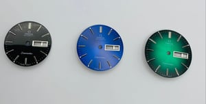 Image of N.O.S,stunning day/date dials for omega seamaster watch,NEW,for cal 1020,1022,1010,1012