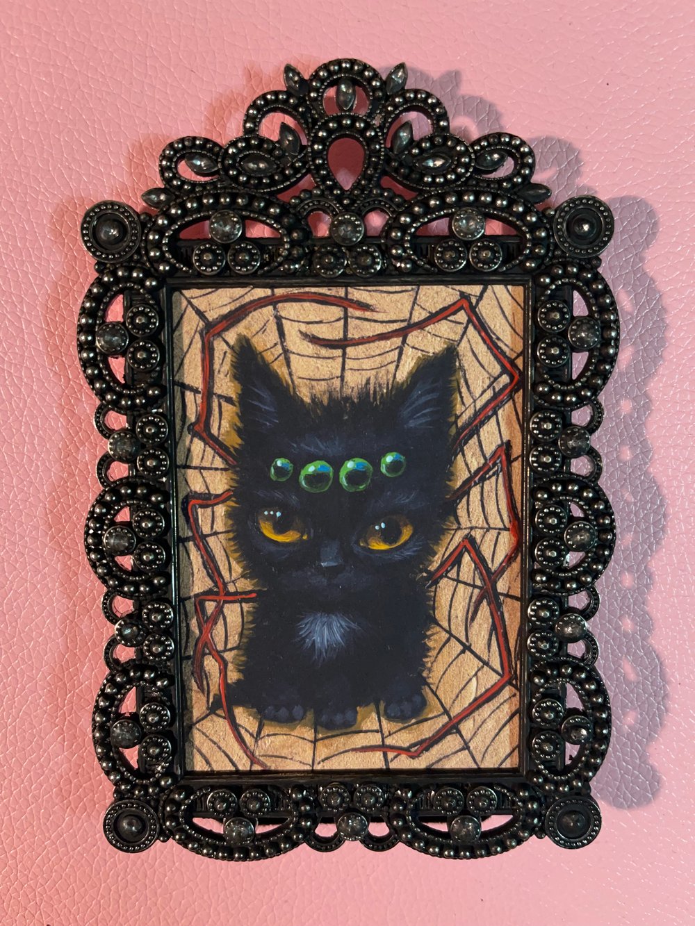 Image of "Spider Kitty" Framed print
