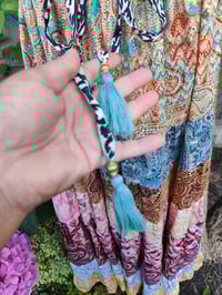 Image 7 of Patchwork trousers / Culottes- mint Tassle