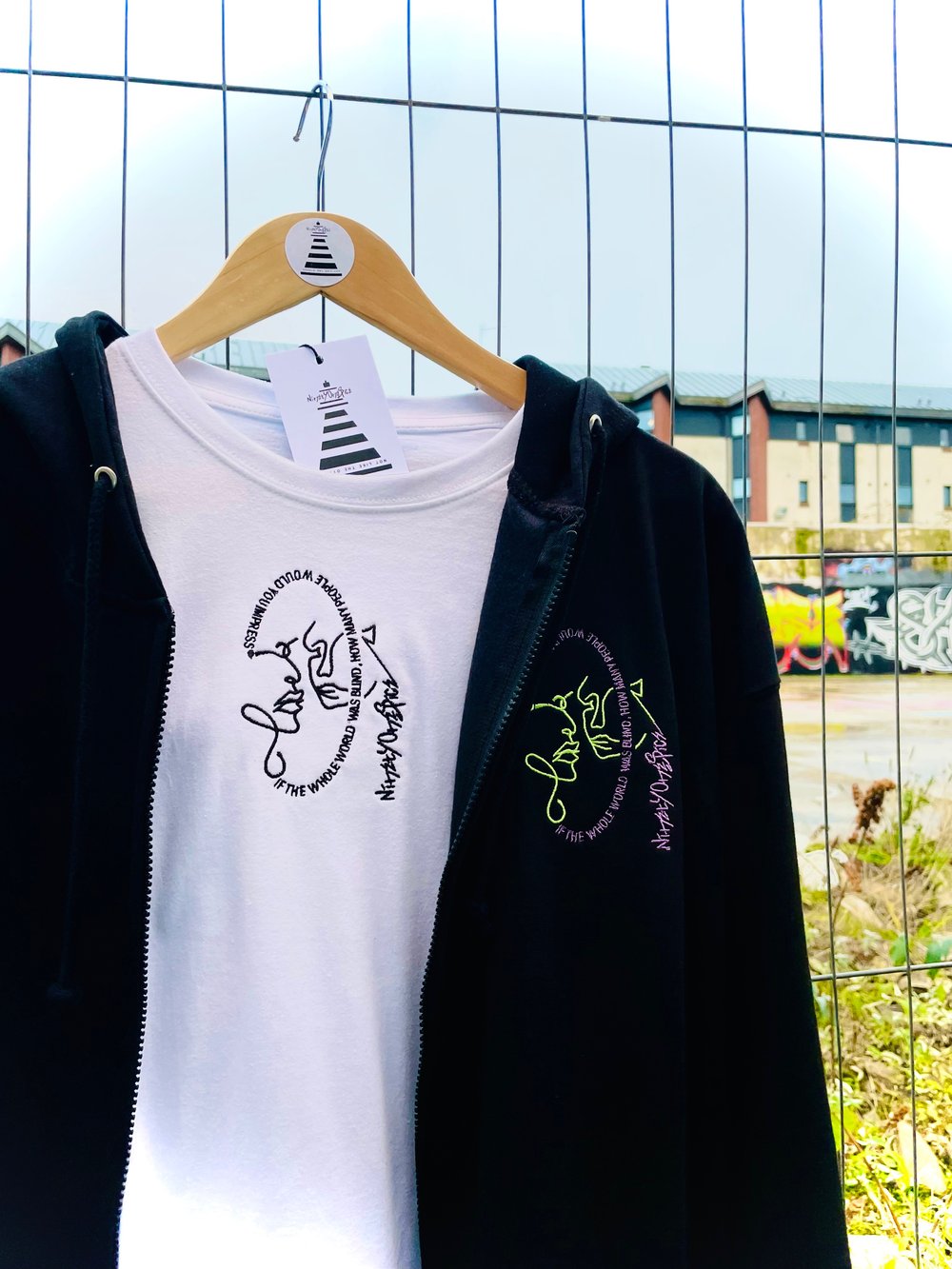 Image of Black Faces Zip Up Hoody