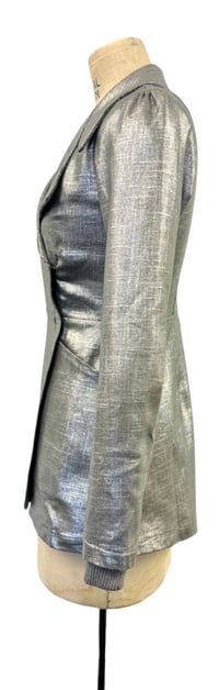 Image 3 of Francois Welsby Jacket – Metallic Coated linen/cotton