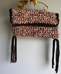 Animal print safety pin clutch 