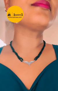 Image 2 of Mausami - Short American Diamond Hydropotey Mangalsutra