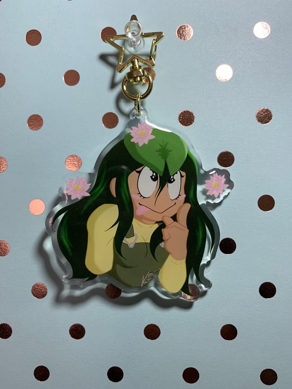 Image of BNHA - Tsuyu Asui Lily Pad Holo Charm