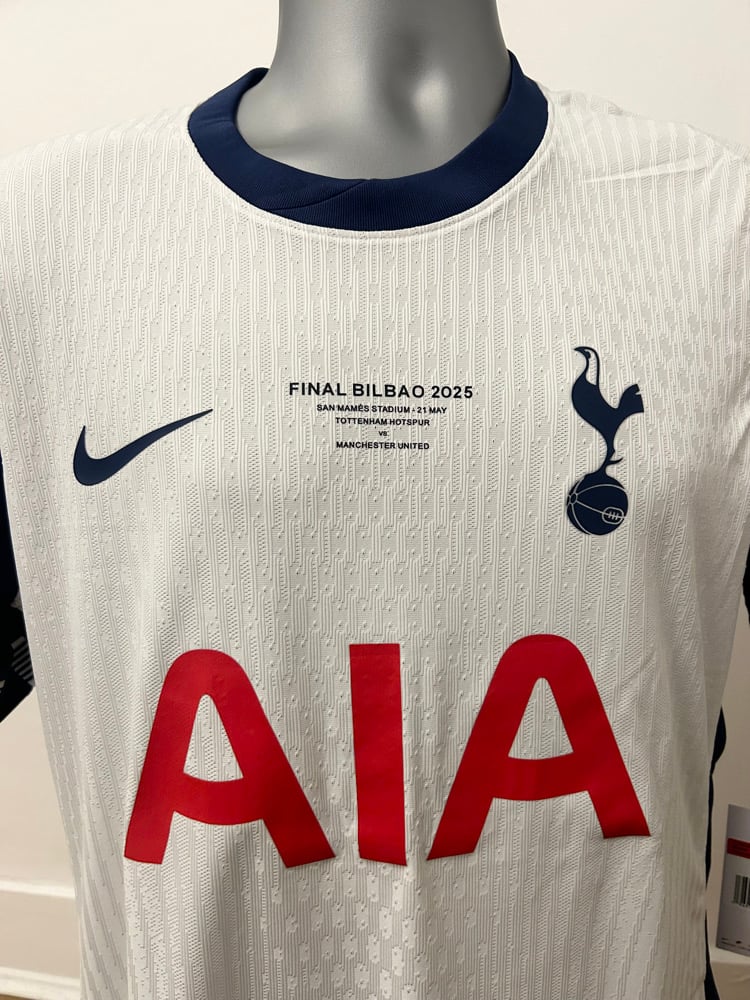 Image of Tottenham Hotspur “VAN DE VEN 37” Vaporknit 2024/25 Home Europa Final Shirt (L)