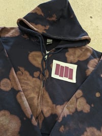 Image 2 of Black Flag Mickey bleached hoodie ONE OFF size M